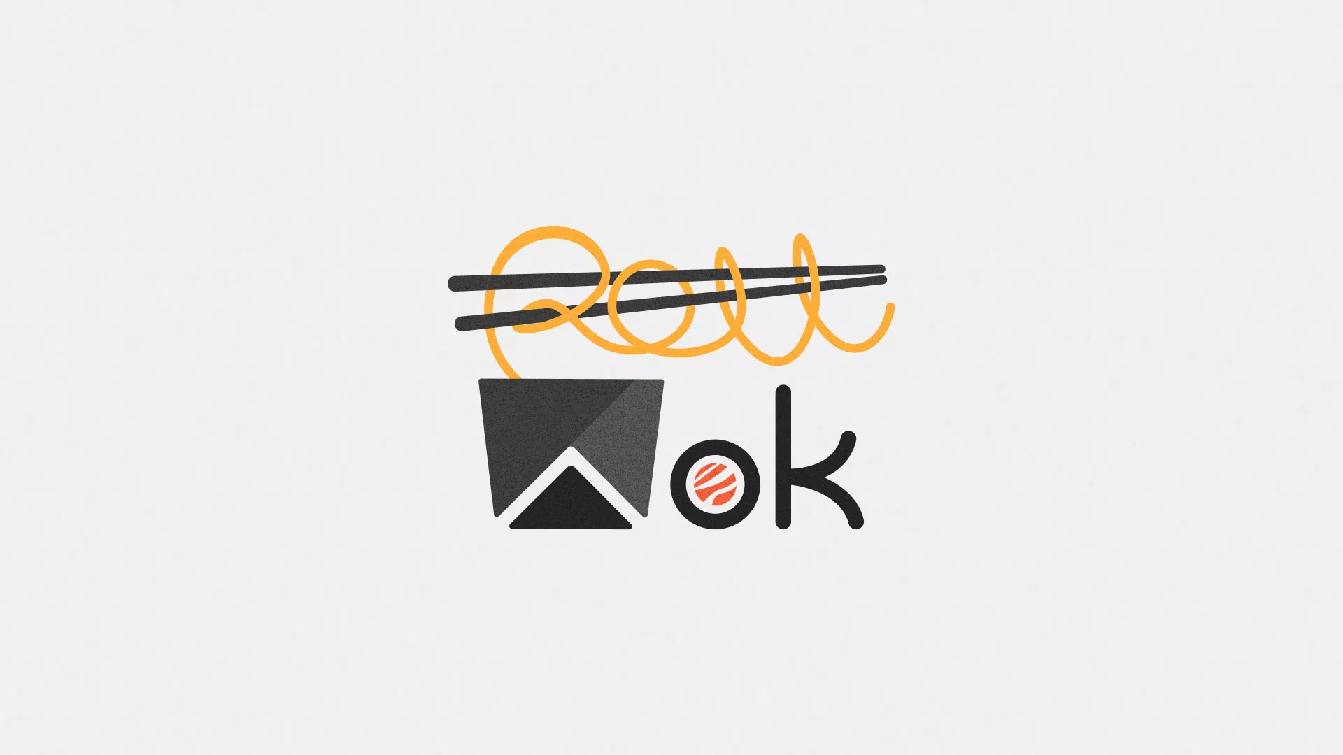 Разработка логотипа суши-бара «Roll Wok Club» в Талице